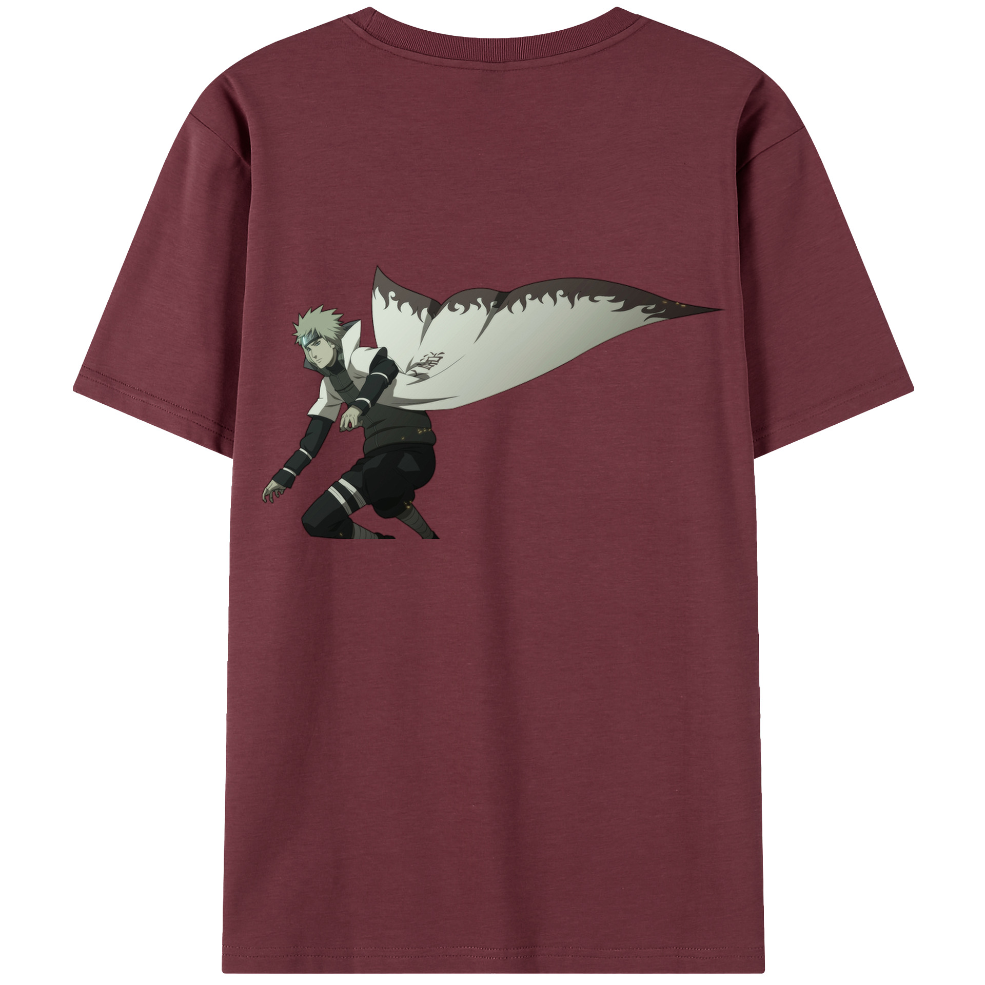 （画像用） NARUTO -ナルト- 波風 ミナト Namikaze Minato 綿100％半袖Tシャツ（背面プリント）